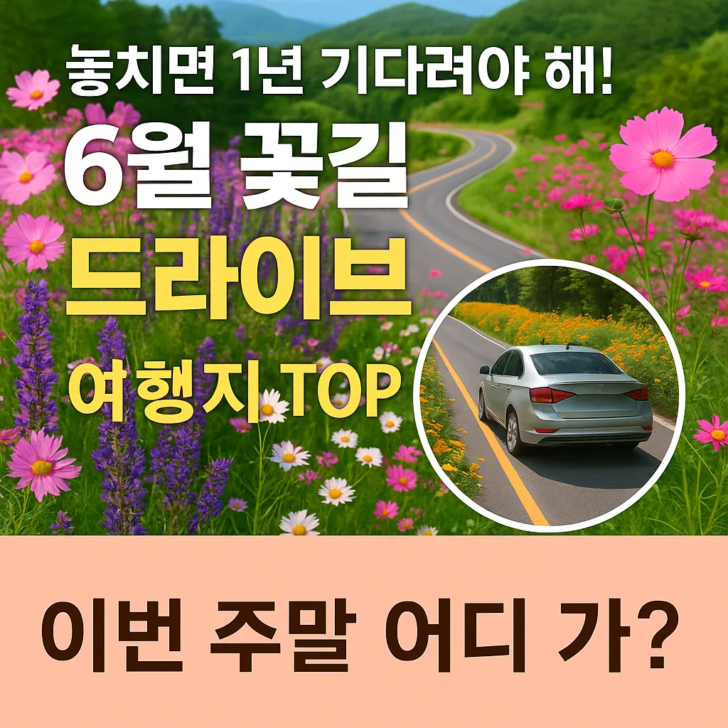6월 꽃길 드라이브 여행지 TOP 5
