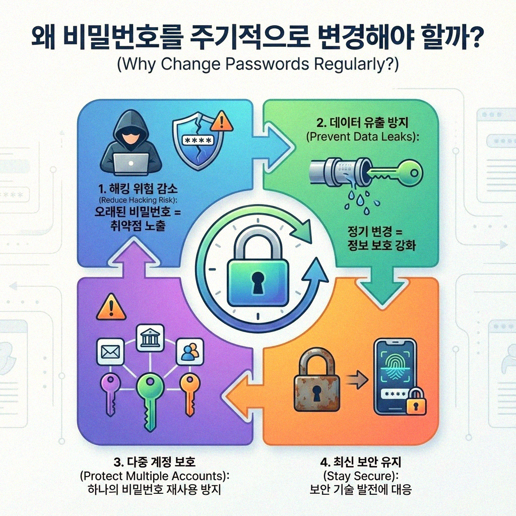 나의 비밀번호, 안전하게 주기적으로 바꾸는 꿀팁