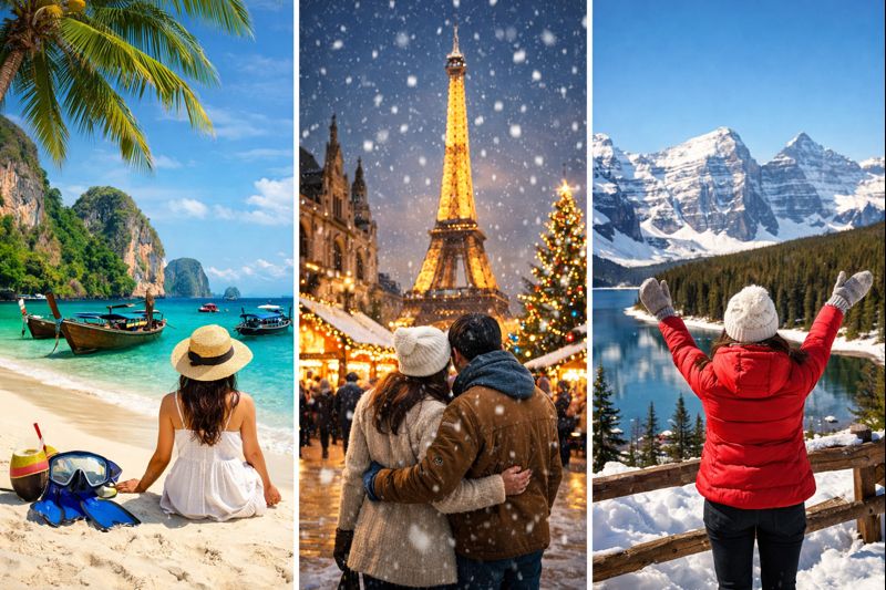 겨울에 가기좋은 해외여행지 추천 (동남아, 유럽, 미주)