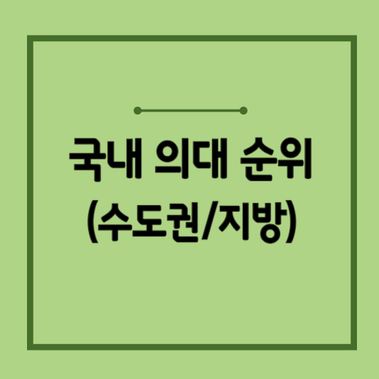 의대-순위