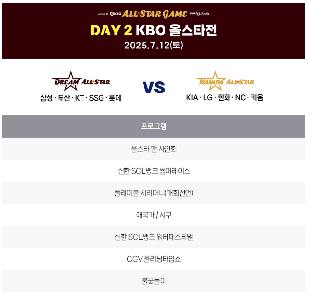 2025 KBO 올스타전 티켓 예매