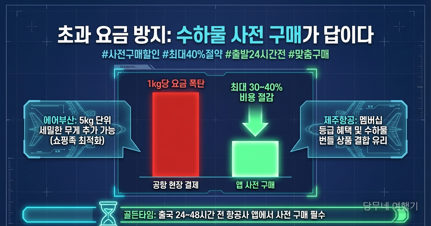수하물 용량 초과시 해결방법