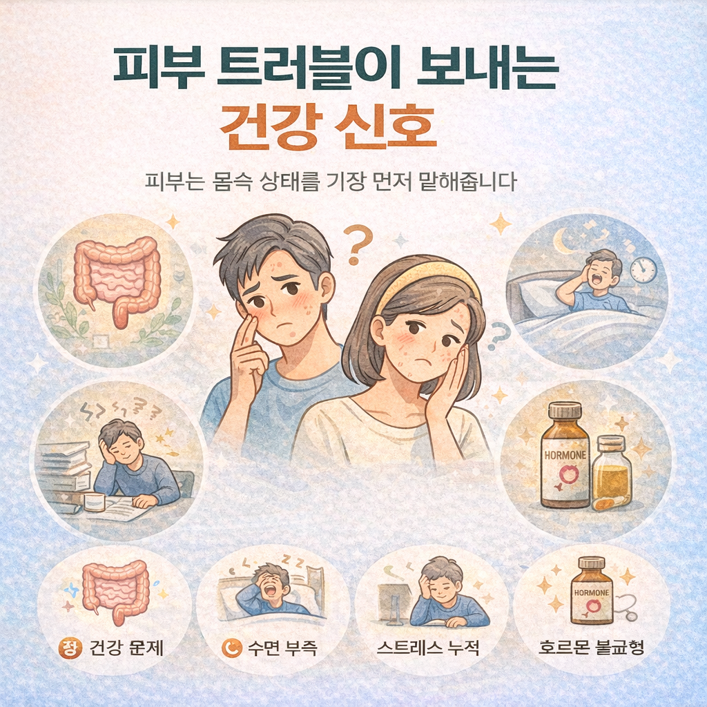 피부 트러블이 보내는 건강 신호 / 피부는 몸속 상태를 가장 먼저 말해줍니다