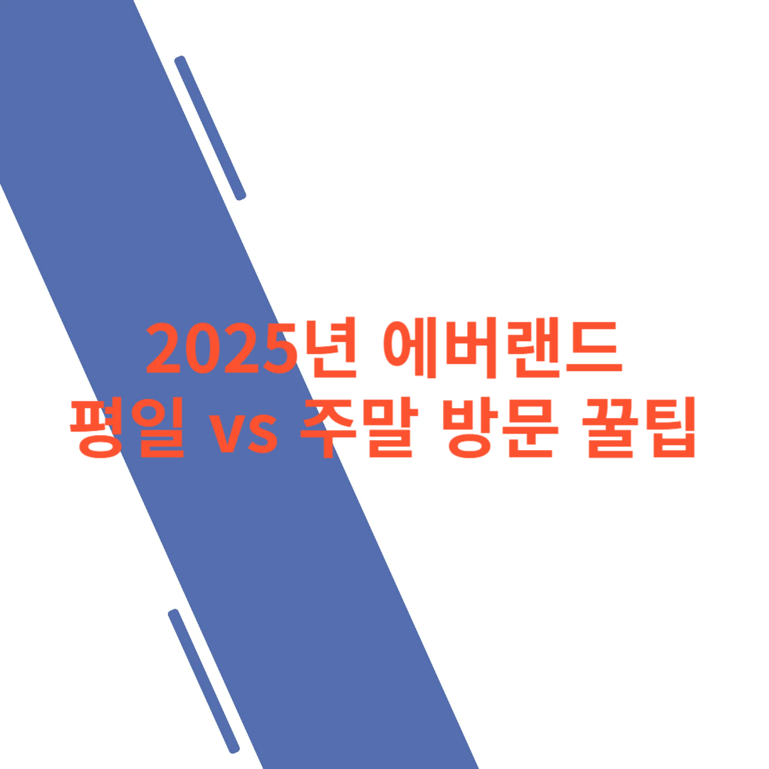 2025년 에버랜드 평일 vs 주말 방문 꿀팁 썸네일