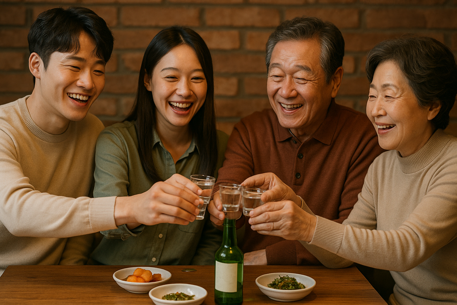 세대 초월 소주 파티