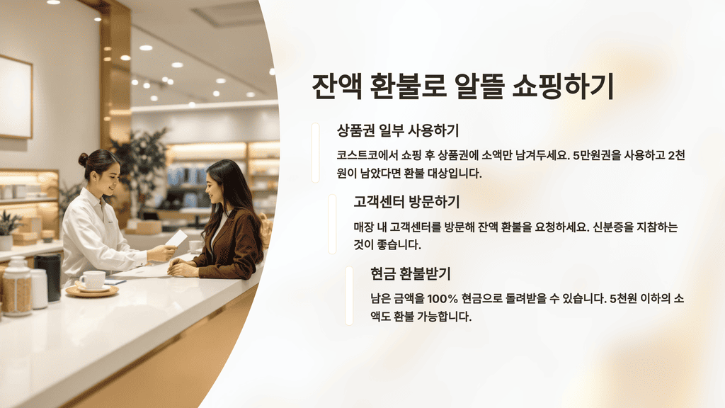 잔액 환불로 알뜰 쇼핑하기