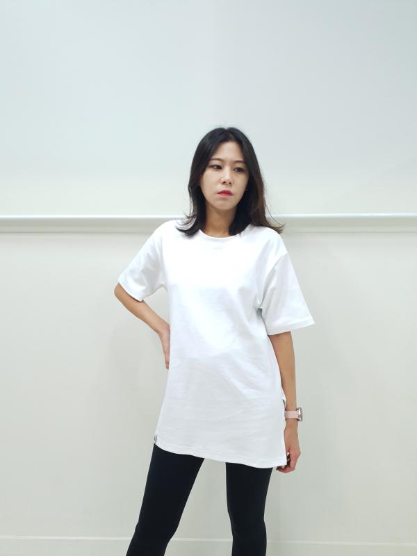 온리마인미 특양면 무지 반팔 긴팔 목폴라 이너 맨투맨 후드 옆트임 롱티 레이어드 티셔츠