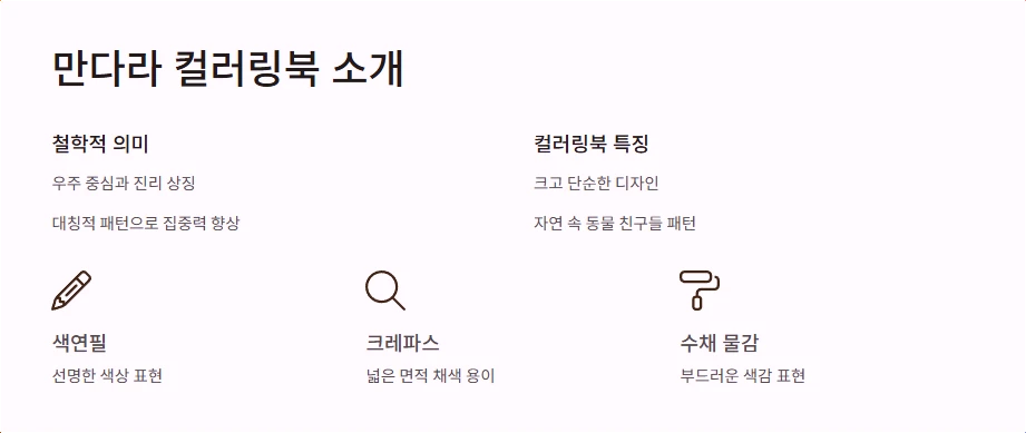 만다라 컬러링북 소개