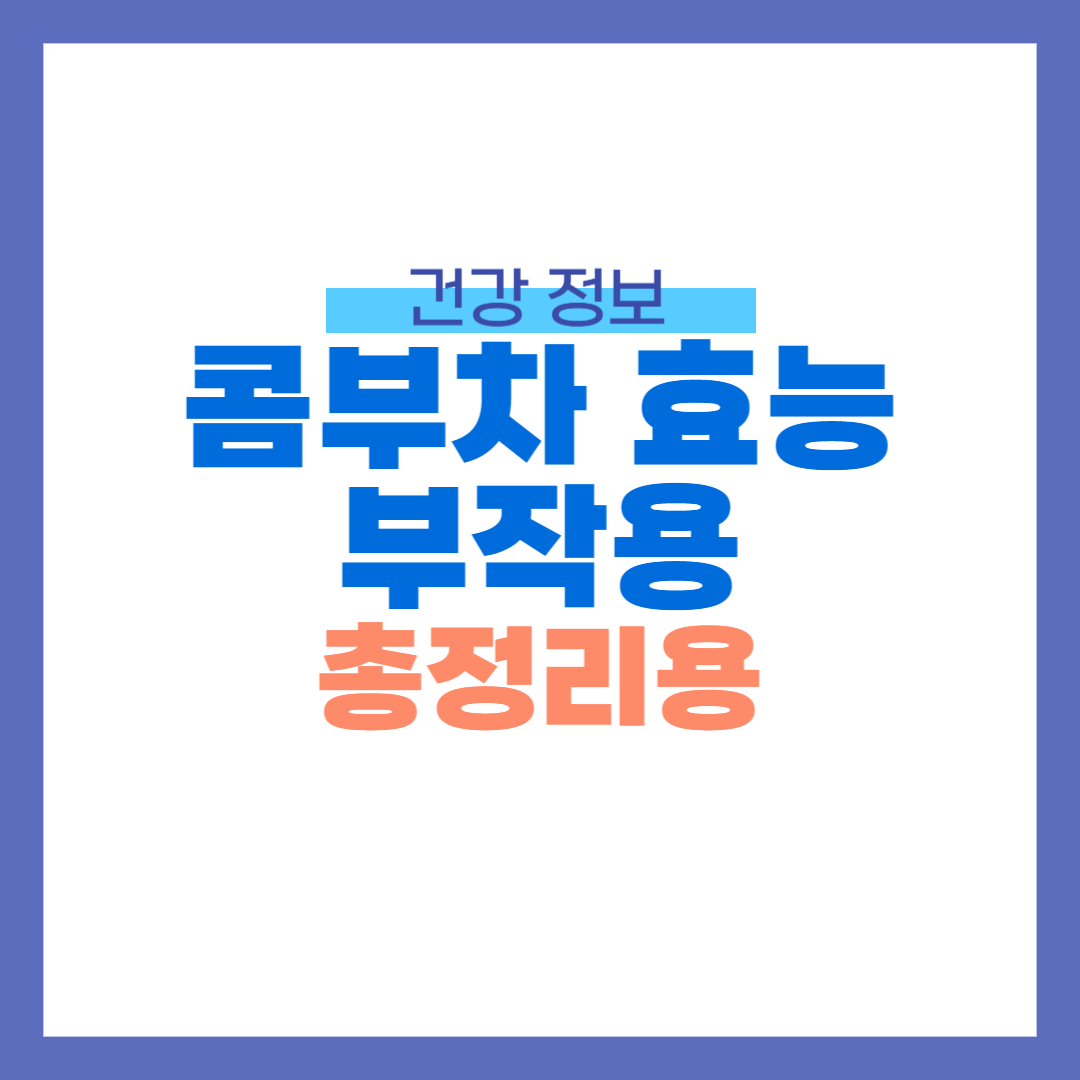 콤부차 효능, 칼로리 부작용 총정리