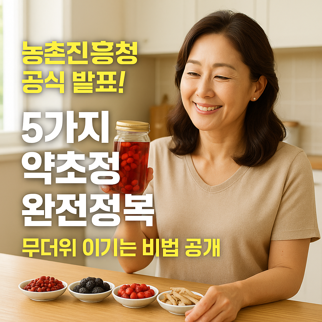 농촌진흥청 발표! 무더위 이기는 5가지 약초청 완벽 제작법 (출처 : 농촌진흥청)
