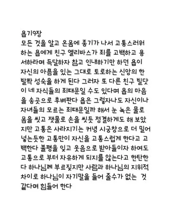 욥기 줄거리 역사적 배경 주제 해석_28
