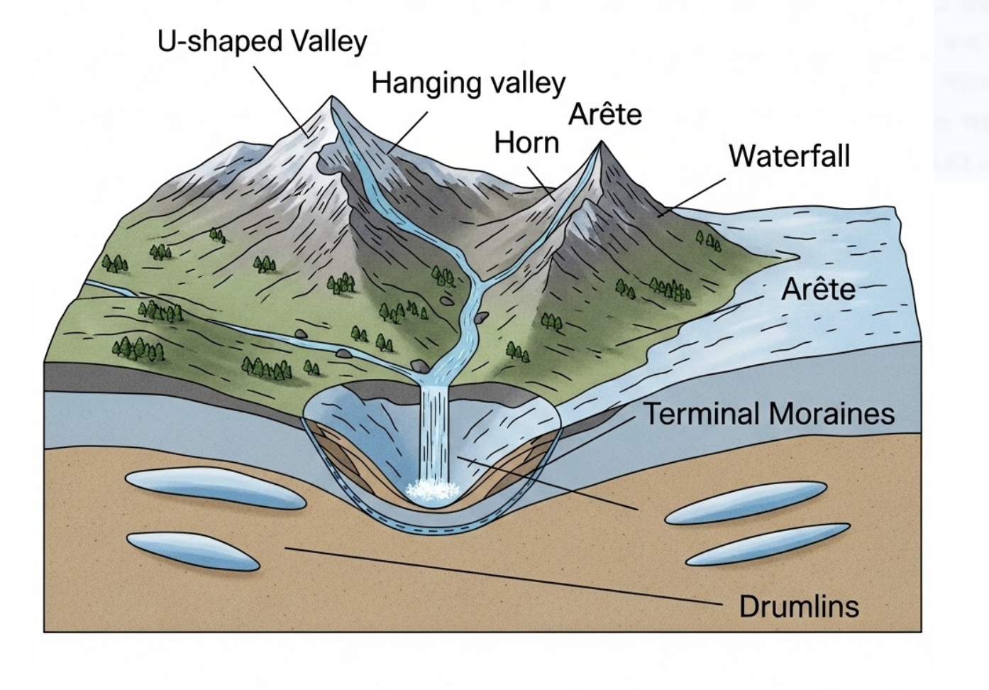 빙하에 의한 지형 변화: 거대한 얼음이 깎고 훑고 간 대지의 흔적