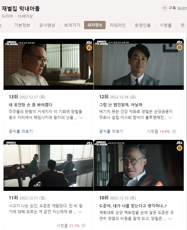 재벌집 막내아들 몇부작