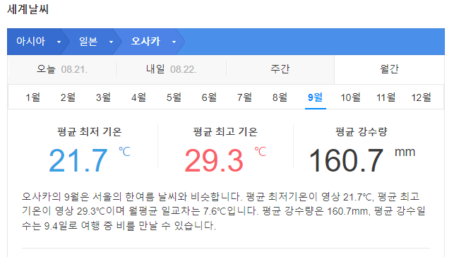 추석 연휴 일본 여행