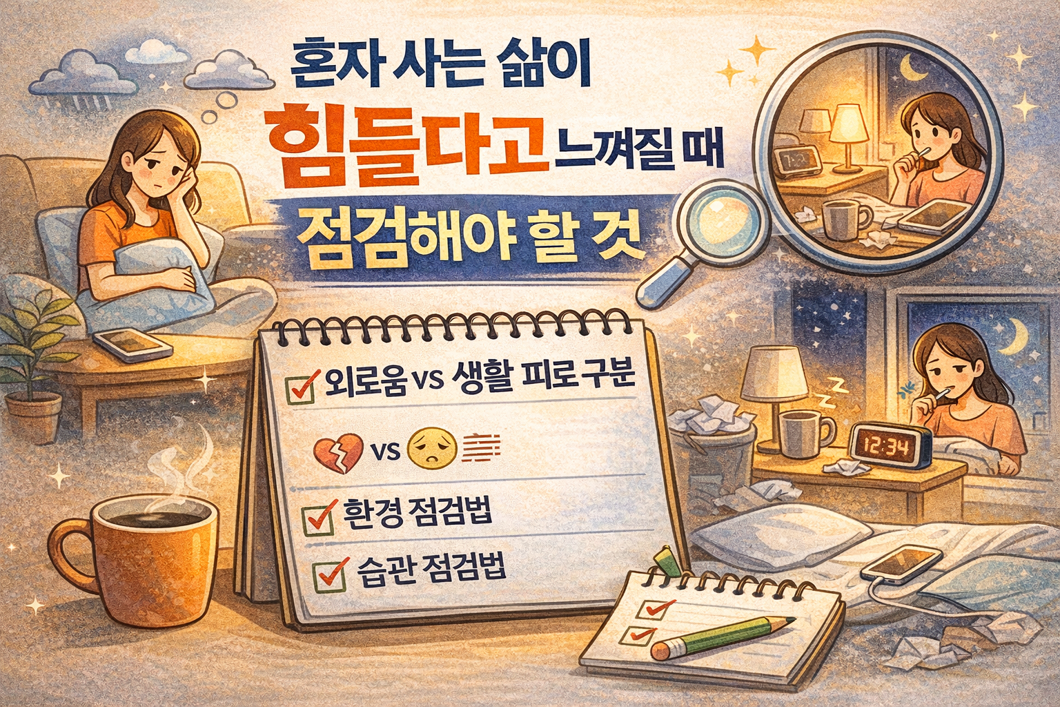 혼자 사는 삶이 힘들다고 느껴질 때 점검해야 할 것
