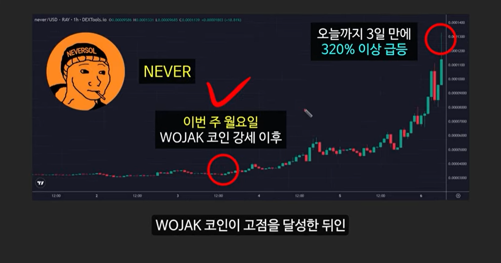 급등할 솔라나 밈코인 캣인어독스월드(MEW), 도지코인, 플로키, 벤도그, 마더, 그레이머, 워젝, 네버, 두코, 봉크