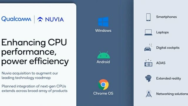 퀄컴은 2021년 누비아 인수 이후 자체 CPU를 개발해 2022년 하반기에 시제품 공급에 나선다고 밝힌 바 있다.