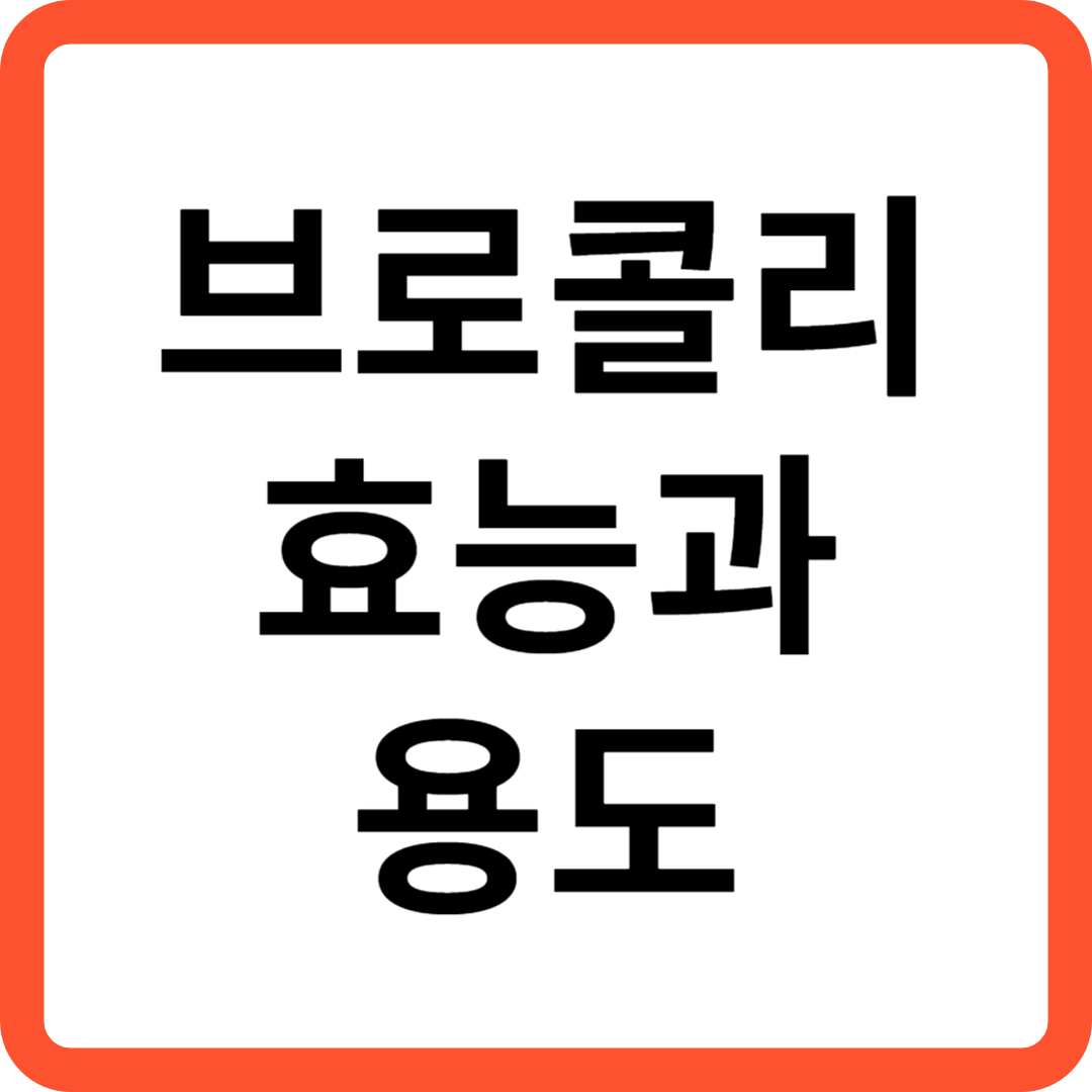 브로콜리 효능과 용도