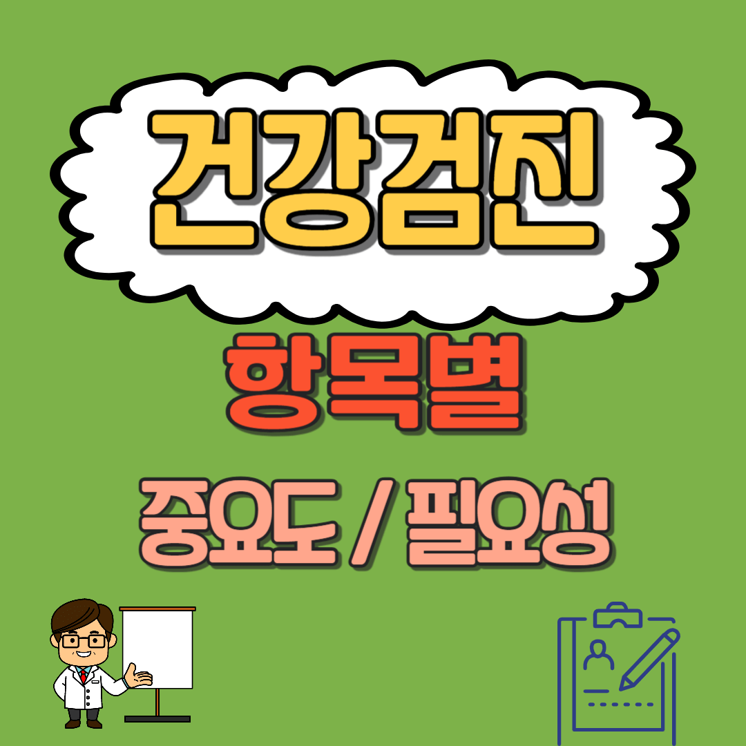 건강검진 항목별 필요도 중요도 분석