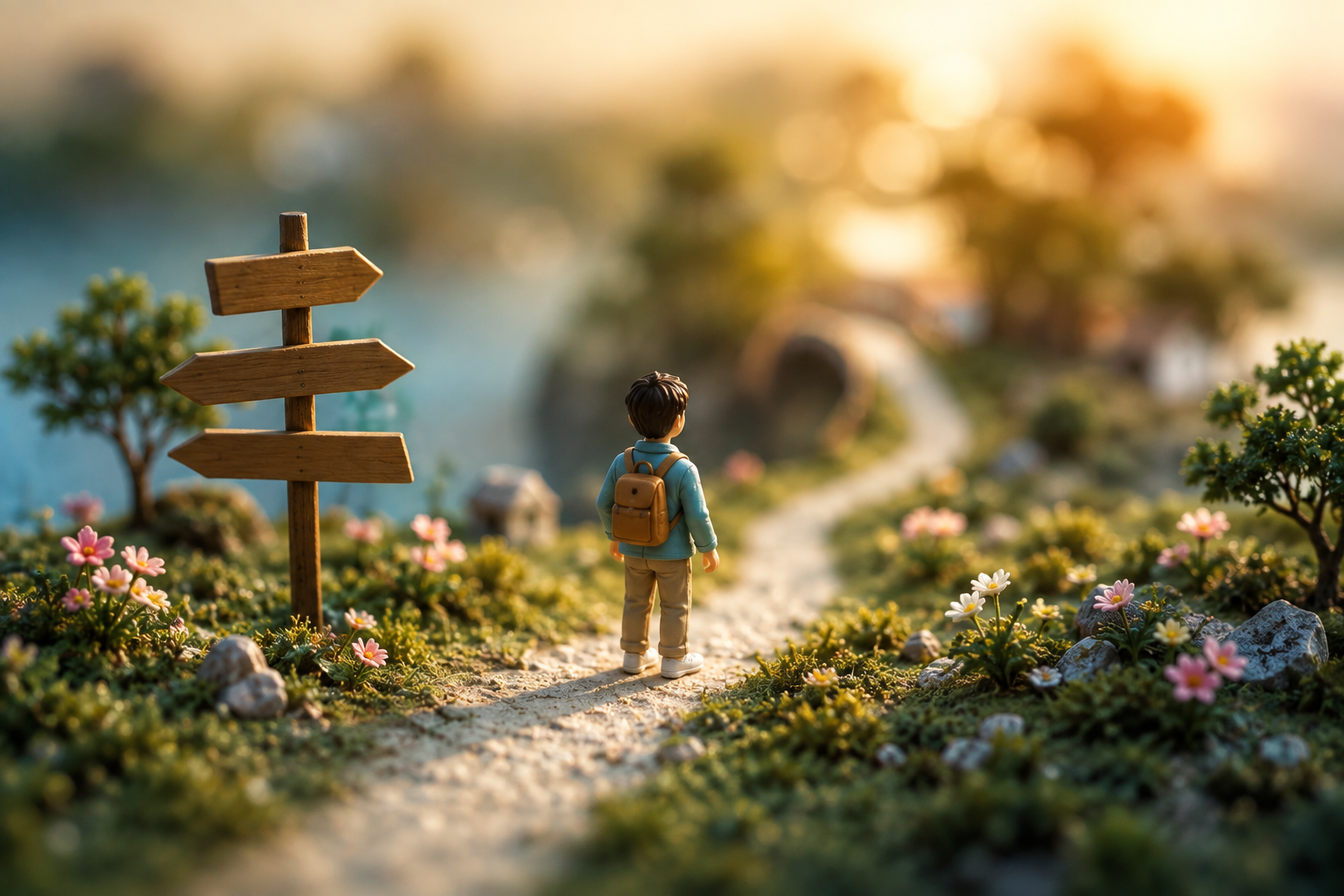 작은 여행자의 미니어처 숲길