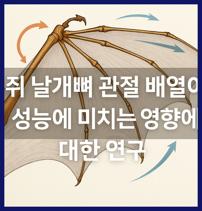 박쥐 날개뼈 관절 배열이 비행 성능에 미치는 영향에 대한 연구