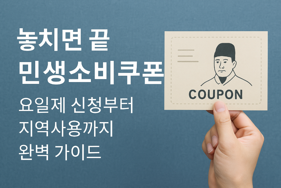 민생소비쿠폰 요일제 신청부터 지역사용까지 완벽 가이드