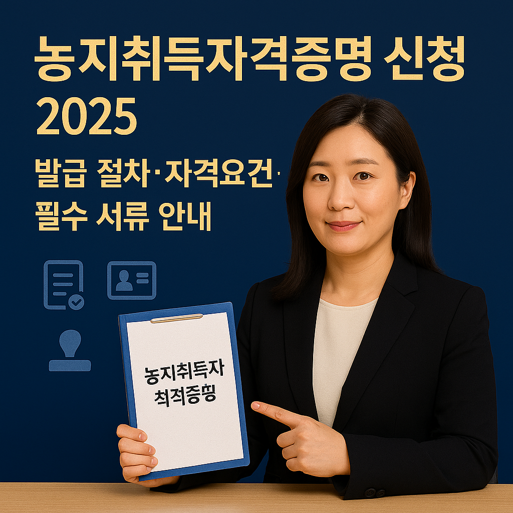 농지취득자격증명 신청 2025 ｜ 발급 절차&middot;자격요건&middot;필수 서류 안내