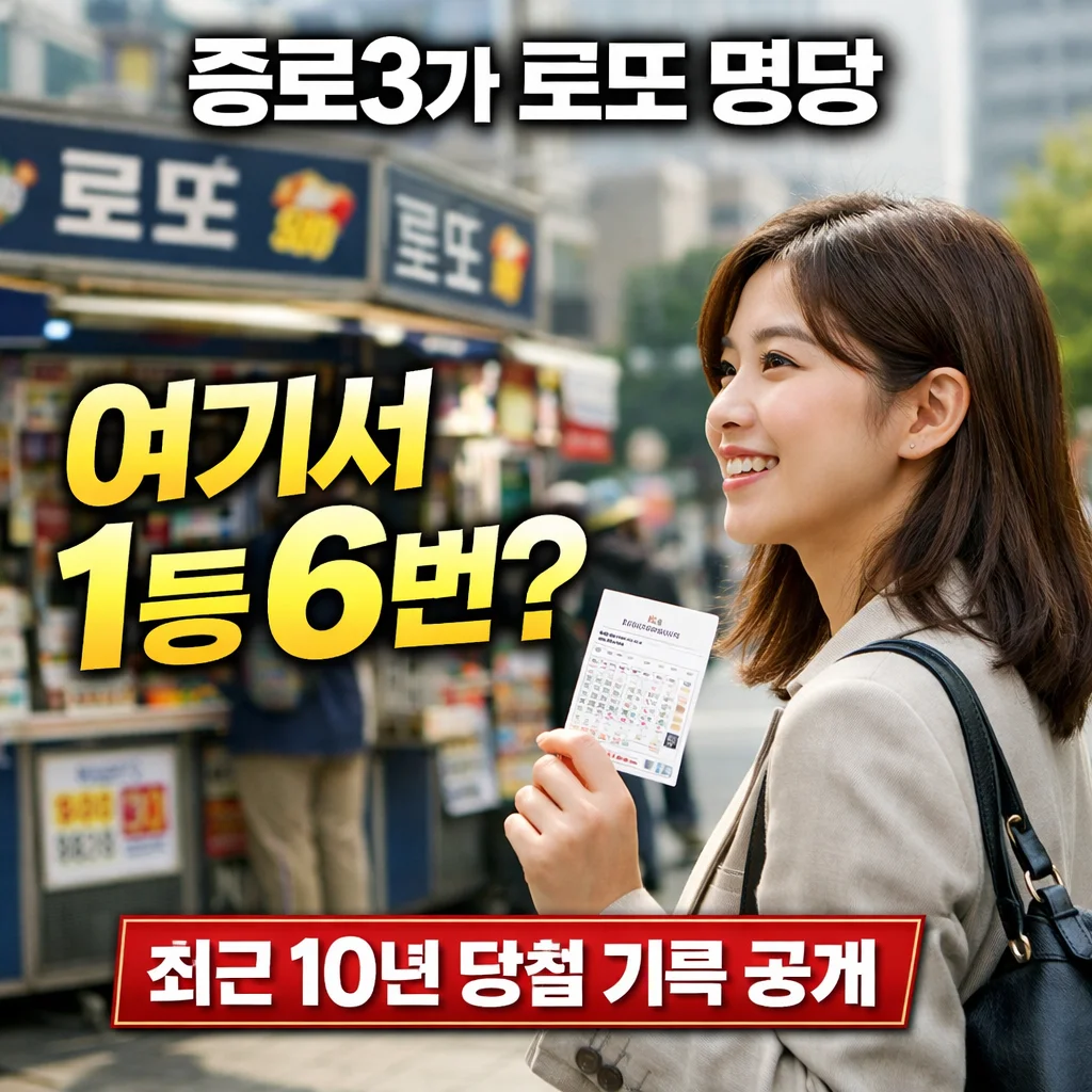 종로구 로또 명당, 1등 판매점 전부 공개, 이미지 생성 프롬프트 공개