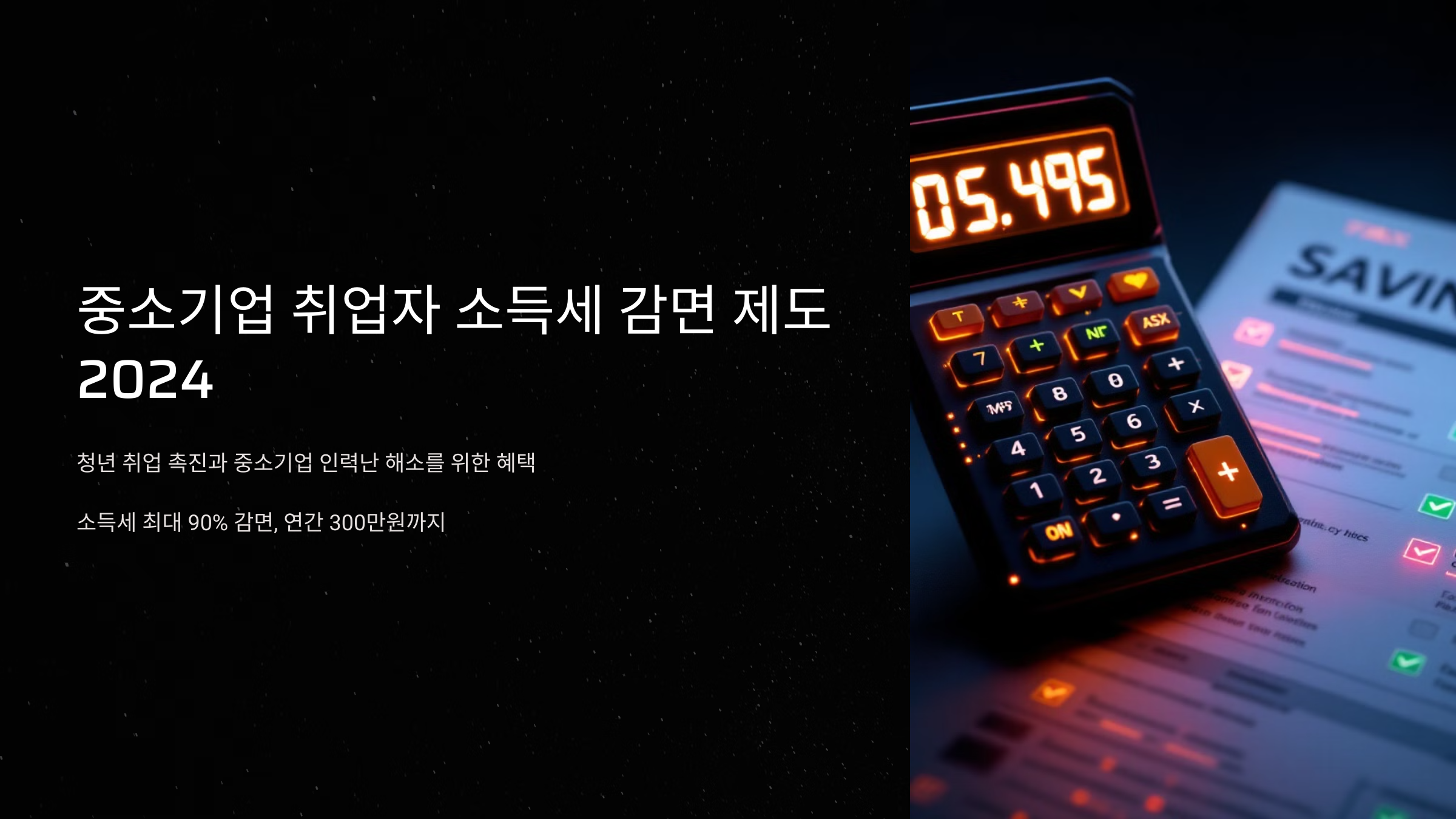 중소기업 취업자 소득세 감면 제도: 혜택과 활용 방법