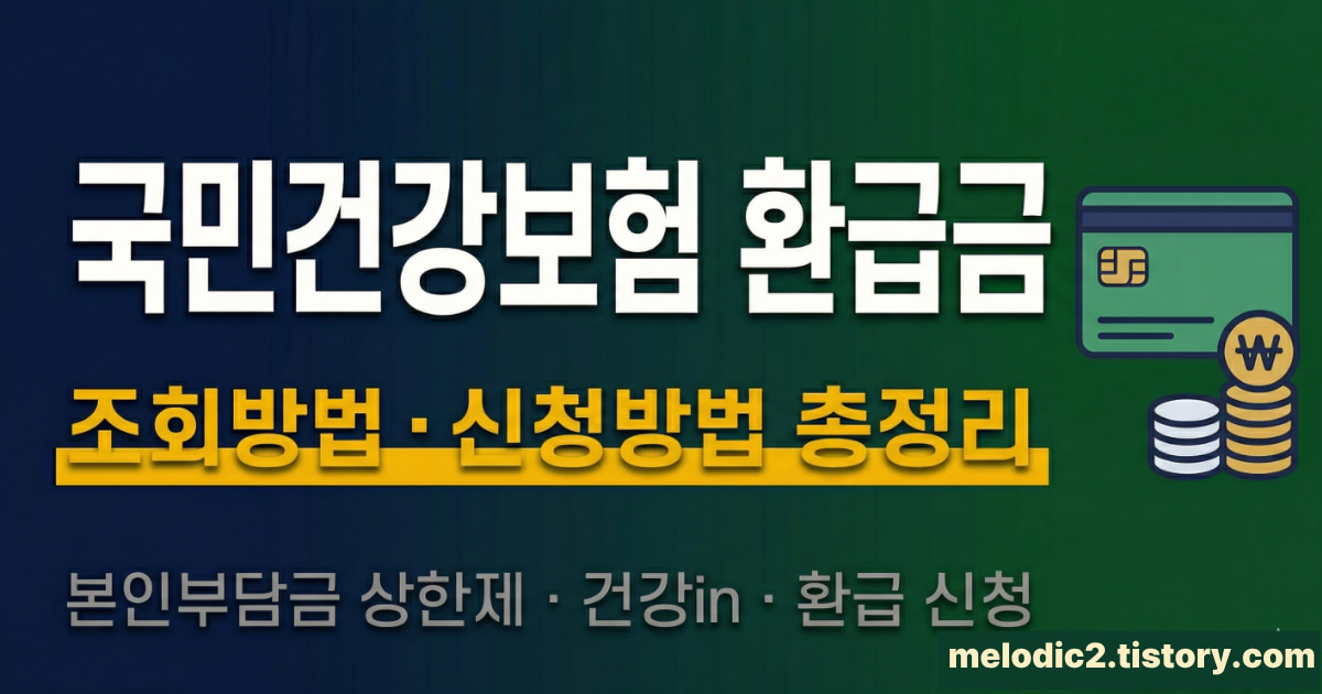국민건강보험 환급금 조회 신청방법 총정리