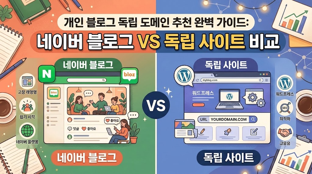 개인 블로그 독립 도메인 추천 완벽 가이드 이미지