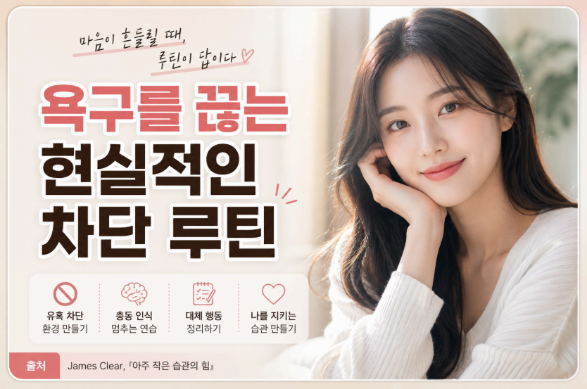 '욕구를 끊는 현실적인 차단루틴' 이미지사진