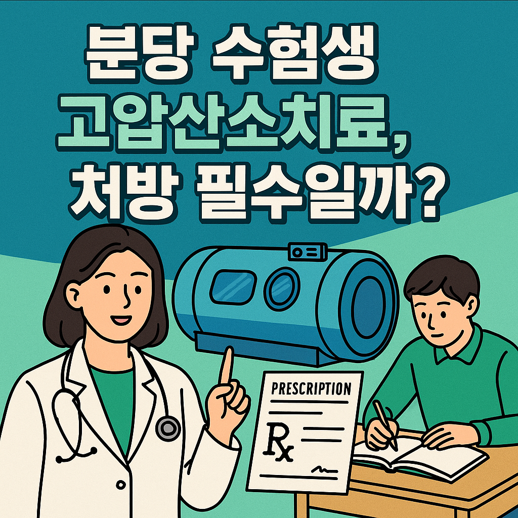 분당 수험생 고압산소 처방, 제대로 알고 받자!
