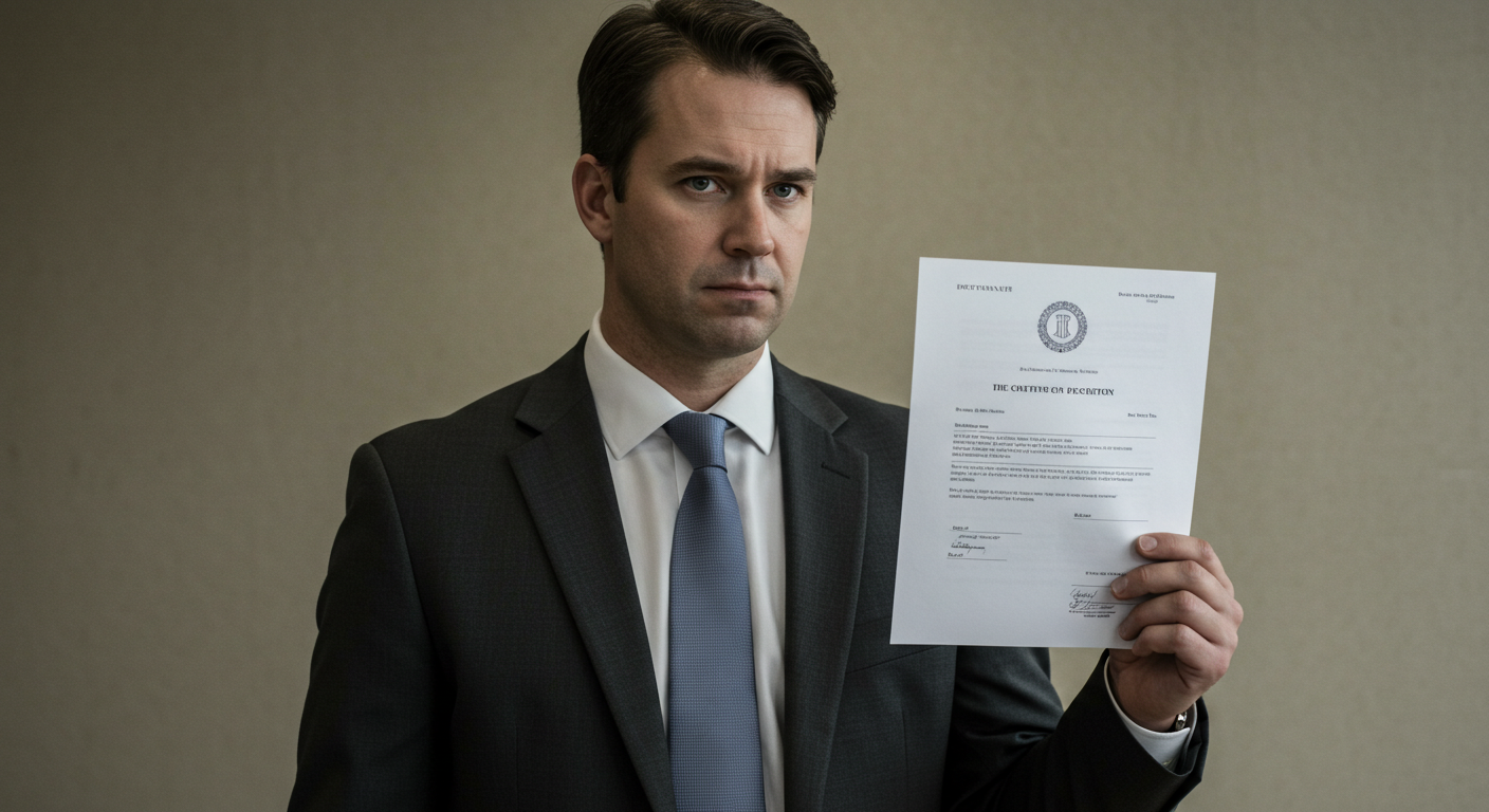 서류를 들고 있는 남자 사진