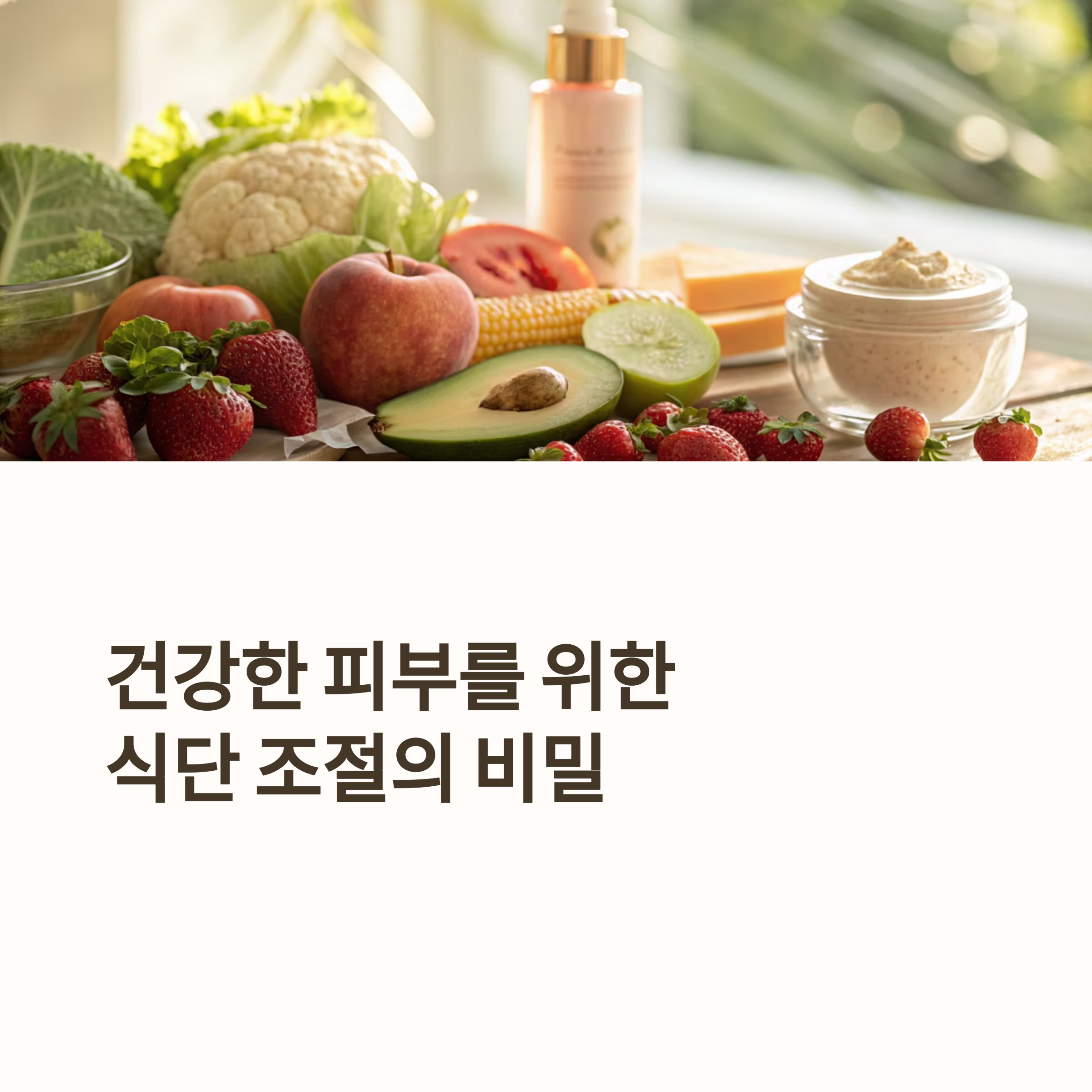 건강한 피부를 위한 식단 조절