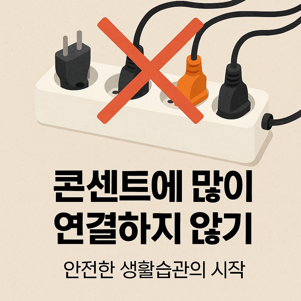 콘센트에 많이 연결하지 않기, 안전한 생활습관의 시작