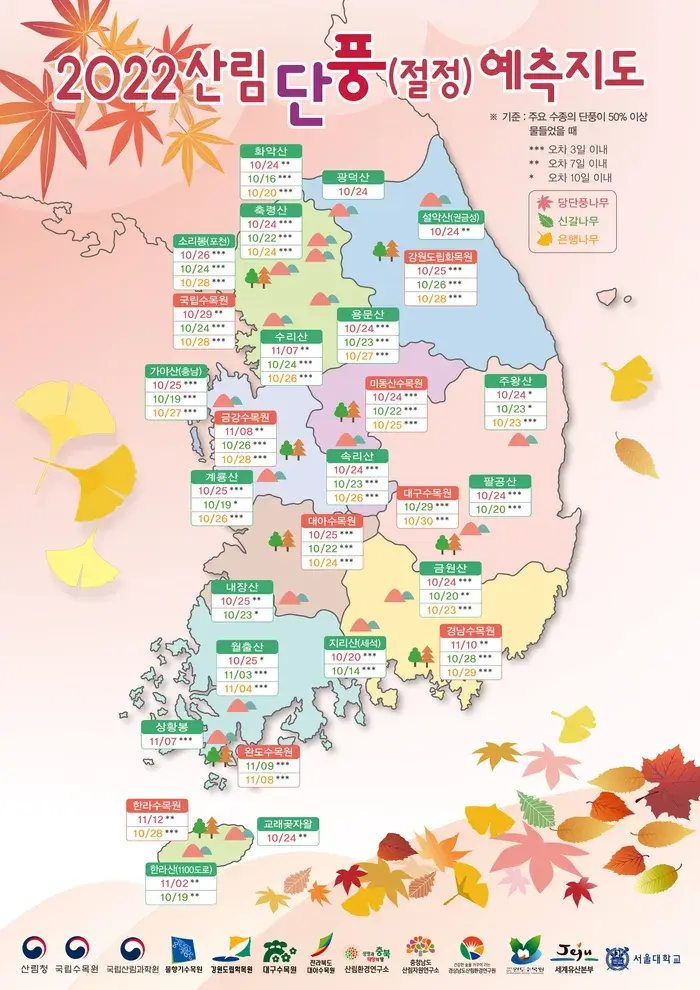 단풍 절정 지도