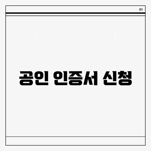 공인 인증서 신청
