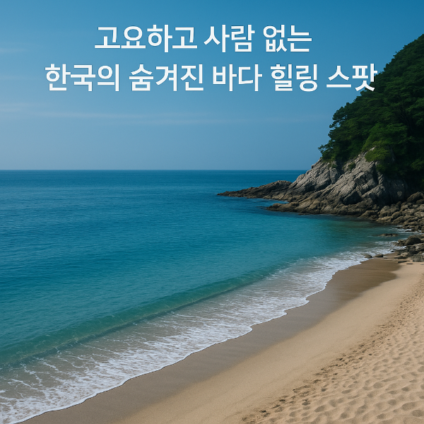 사람 없는 조용한 국내 바다 여행지 BEST 7 (찐 힐링 가능)