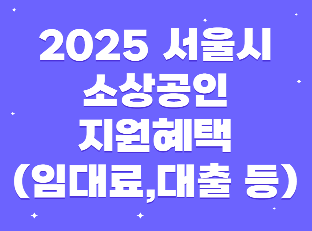 서울시 소상공인 지원 정책