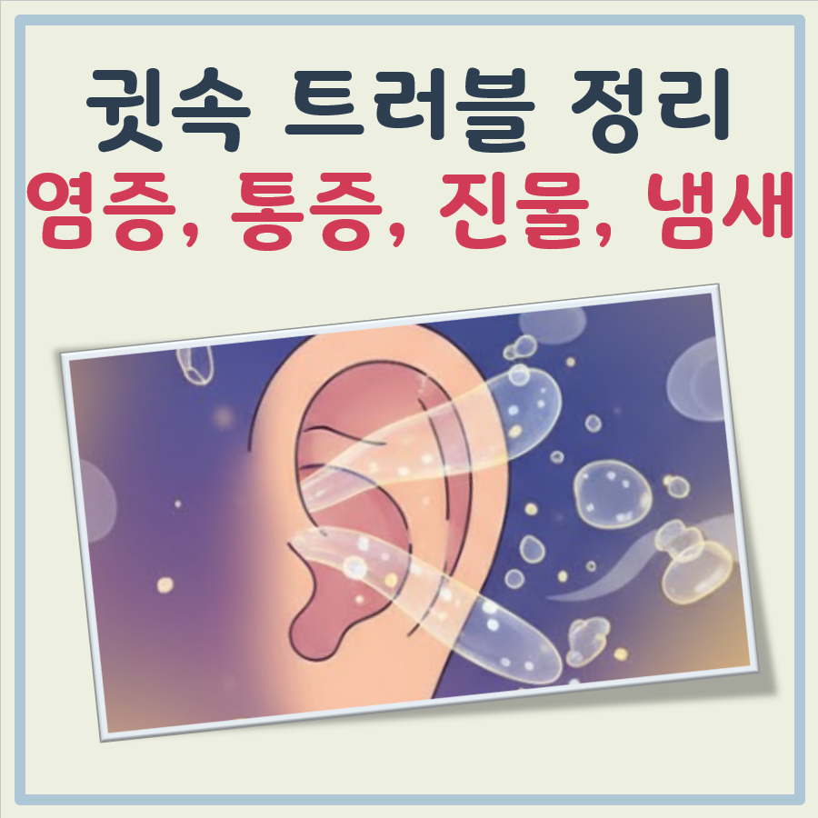 귓속 염증, 통증, 진물, 냄새 대표 이미지