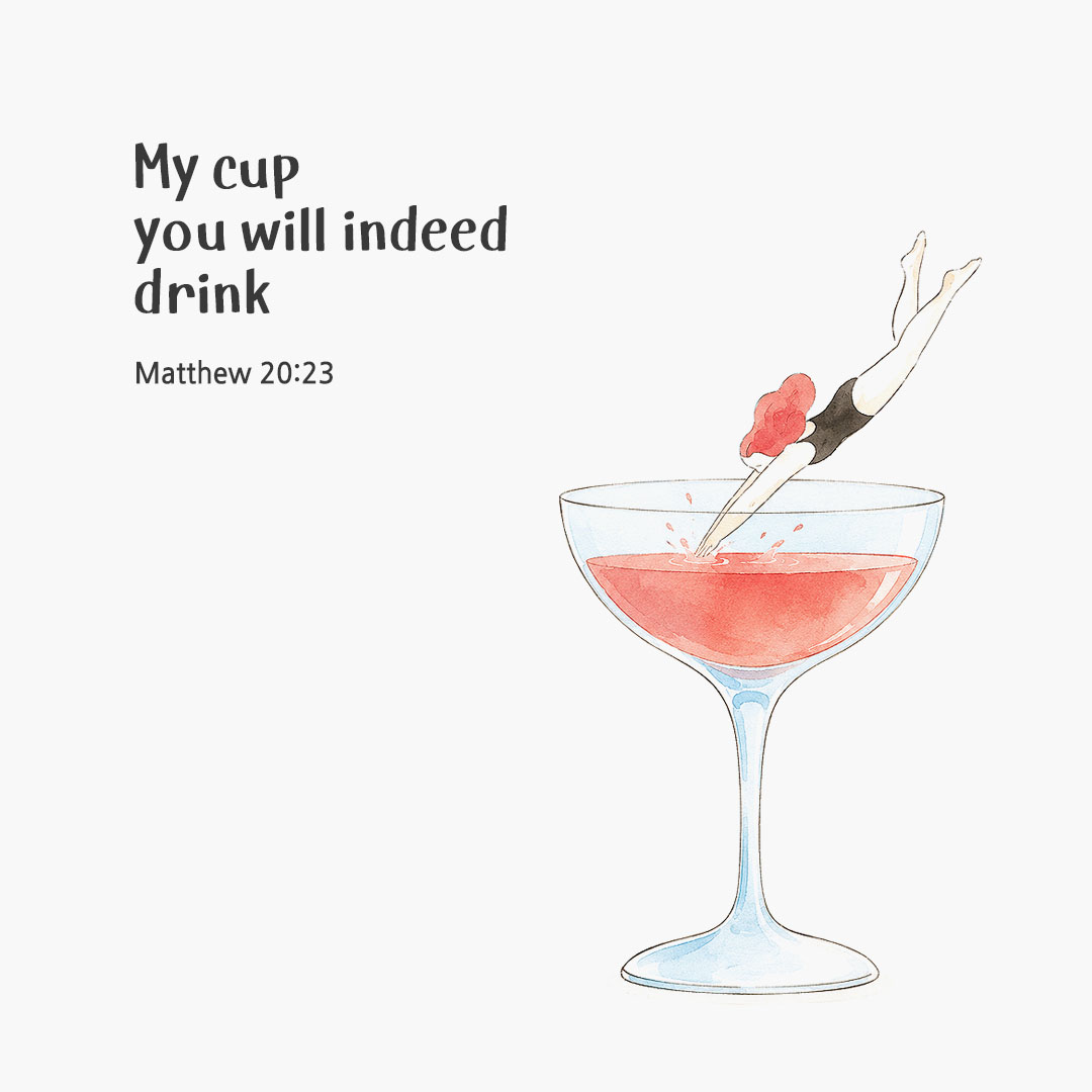 Today's Bible verse card Matthew 20:23 scripture image