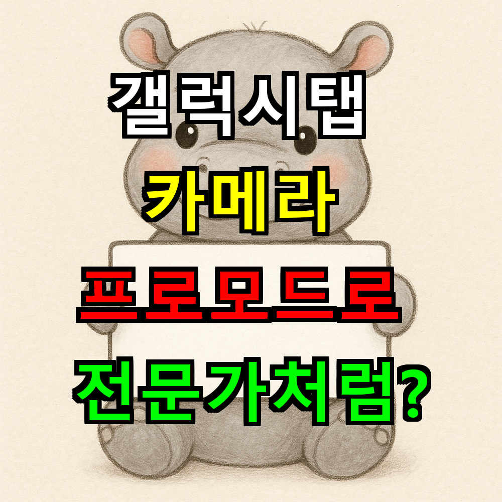 갤럭시탭 카메라 프로모드로 전문가처럼 찍는법?
