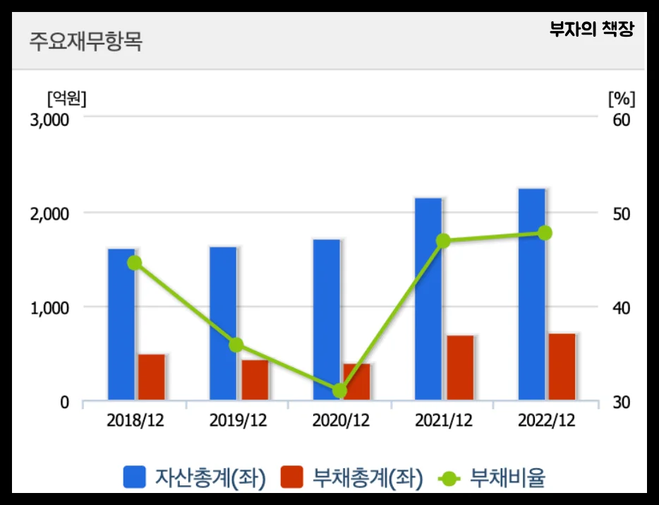 전고체 배터리 관련주, 대장주 분석_한농화성_재무