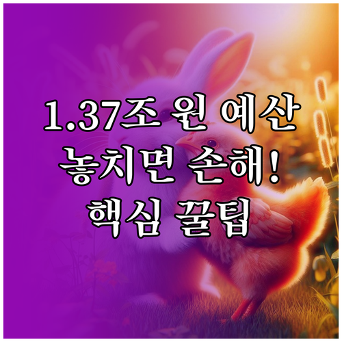 1.37조 원 상생페이백 예산 편성 ..