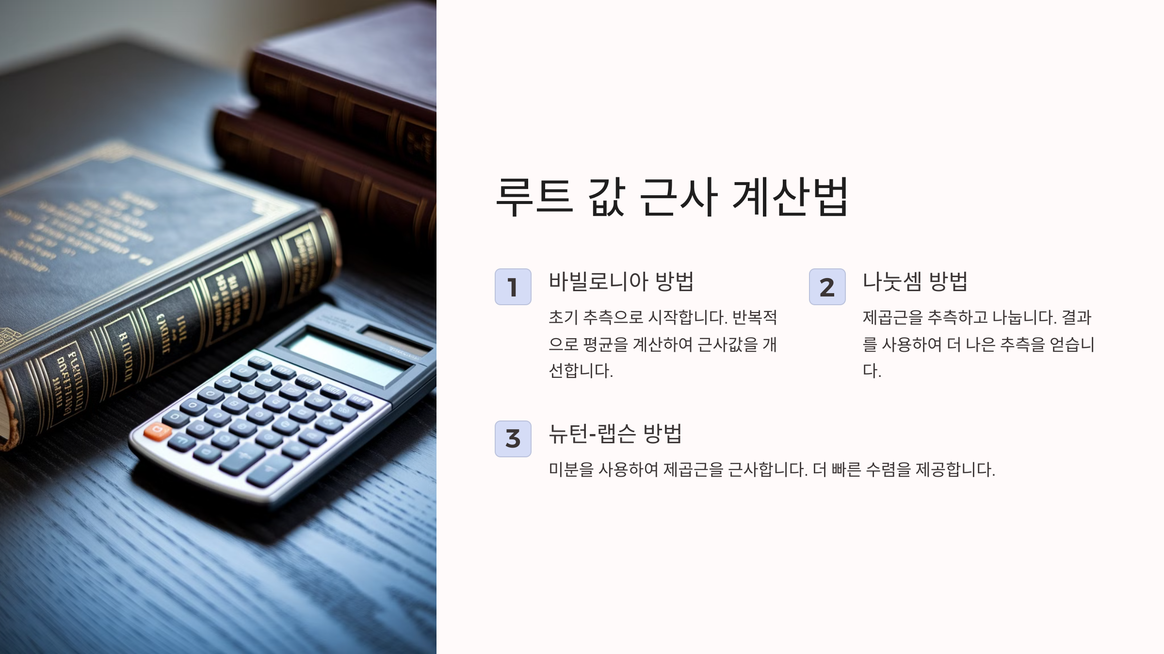 루트 값 근사 계산법