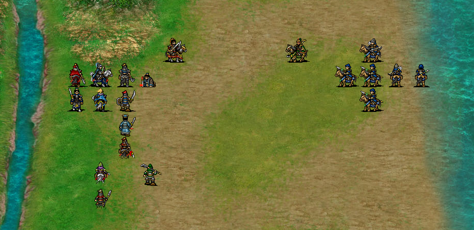 삼국지 조조전 MOD 신조조전 장판파 전투. 유비가 관우 뒤로 숨지 않고, 조운의 복수를 하러 가후를 한대 때리고 다음턴에 붙잡히겠군.