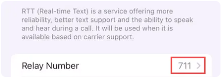 Relay Number 입력: 미국의 번호는 711입니다