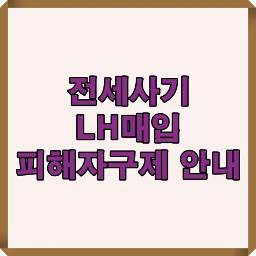 전세사기 피해 세입자를 위한 LH 매입제도 개요와 신청 절차, 유의사항을 정리한 인포그래픽 가이드