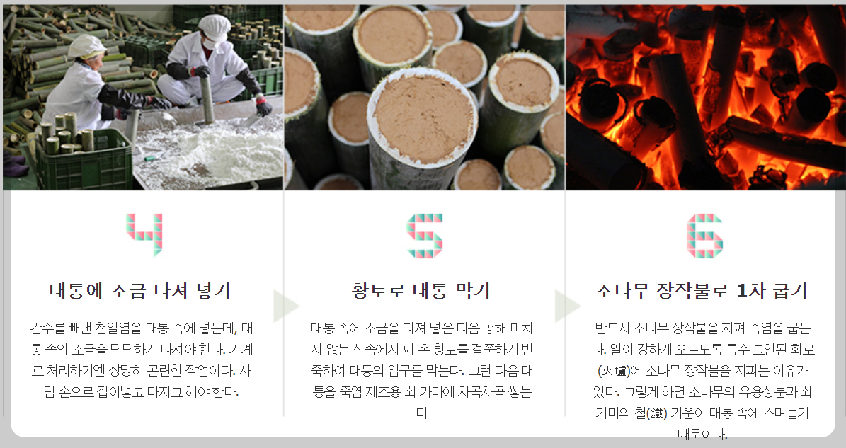 인산죽염 제조과정